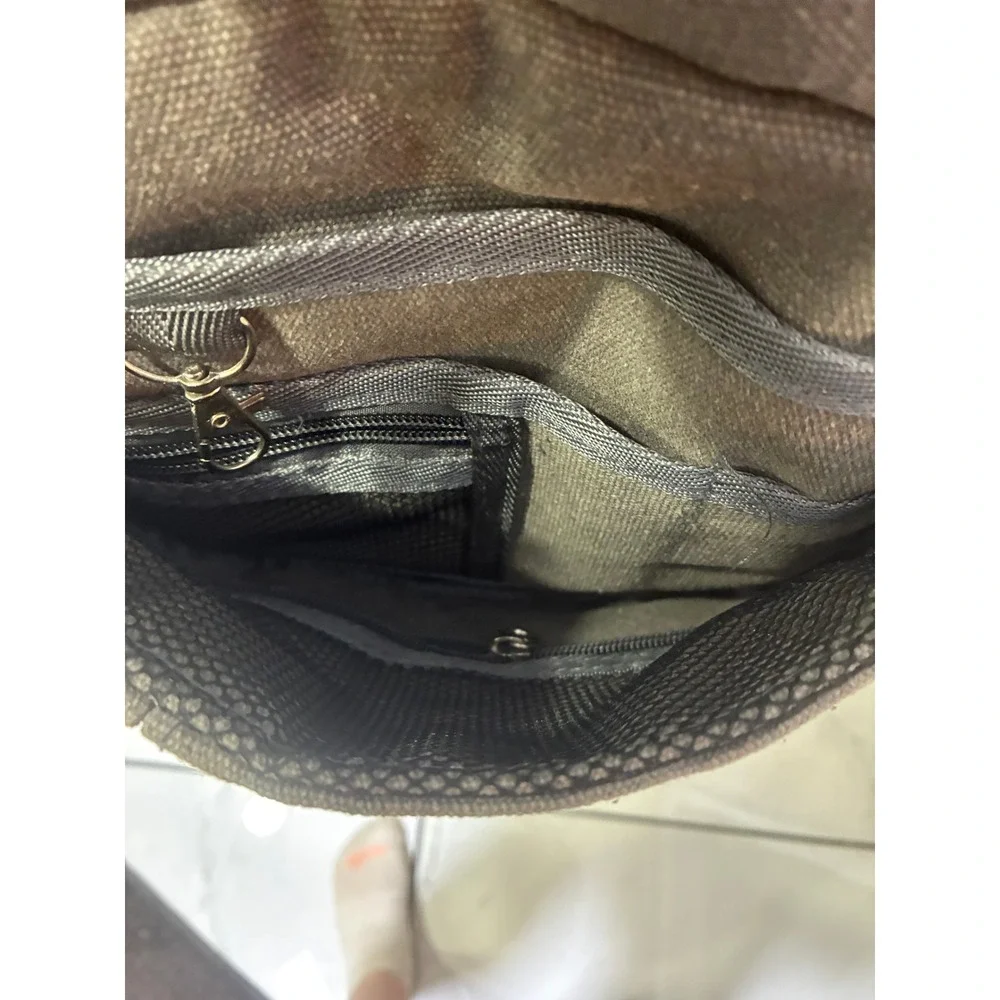 Harwish Gray Canvas Crossbody Bag Small Utility Messenger Tactical Travel Pouch